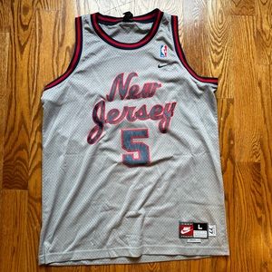 Vintage Nike New Jersey Nets Jason Kidd Basketball Jersey [LARGE]